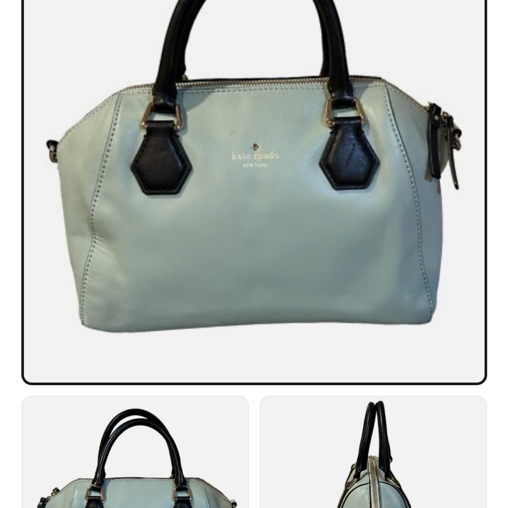 Kate Spade Catherine street Pippa bowler satchel mint and black